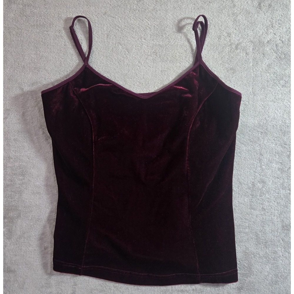 Velvet Camisole Top Medium Burgundy Red Whimsigoth Vampire Y2K Cami Goth